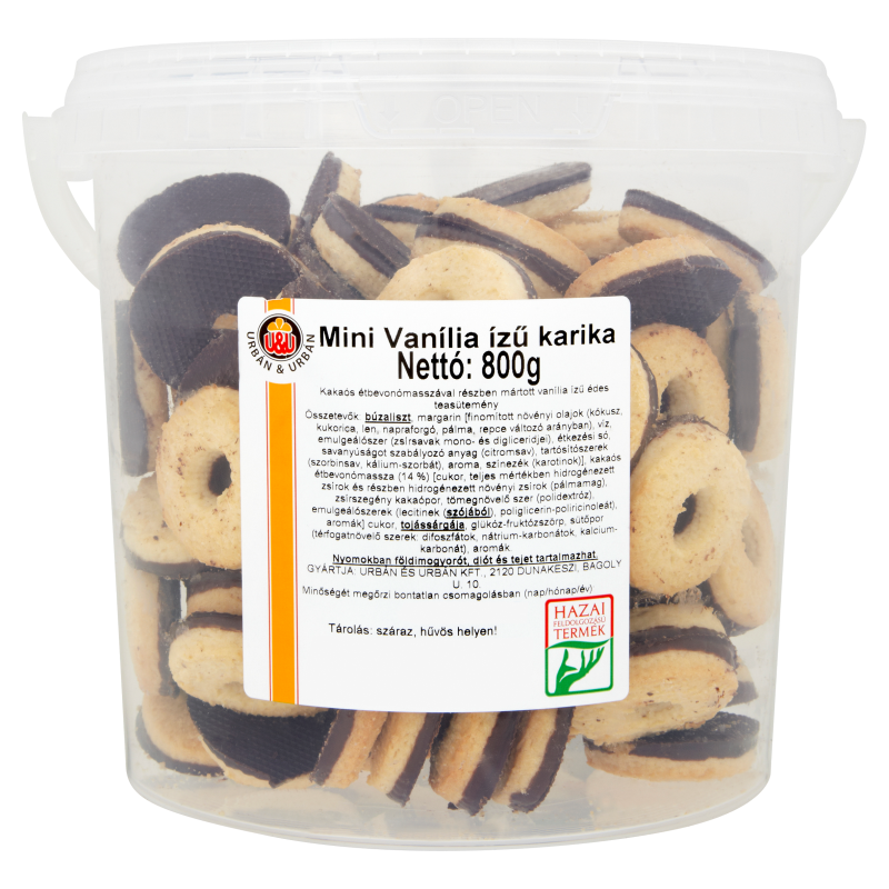 URBAN CLASSICS mini vaníliaízű karika 800g vödörben
